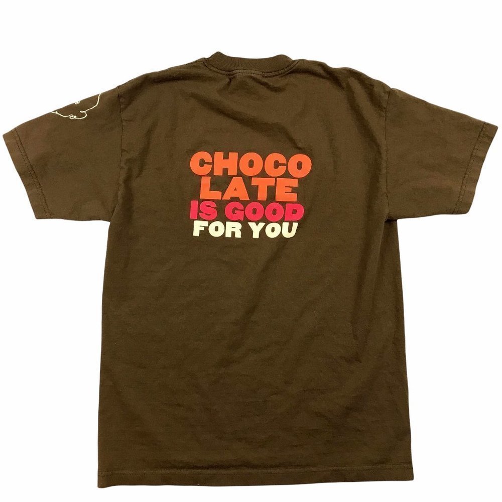 CHOCOLATE Is Good For You Brown Graphic T-Shirt Size M